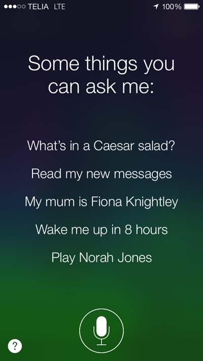 Siri är en funktion i IPhone där du kan ge kommandon med din röst.