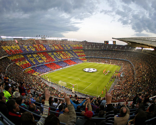 Camp Nou.  Foto FC Barcelona bloggen.