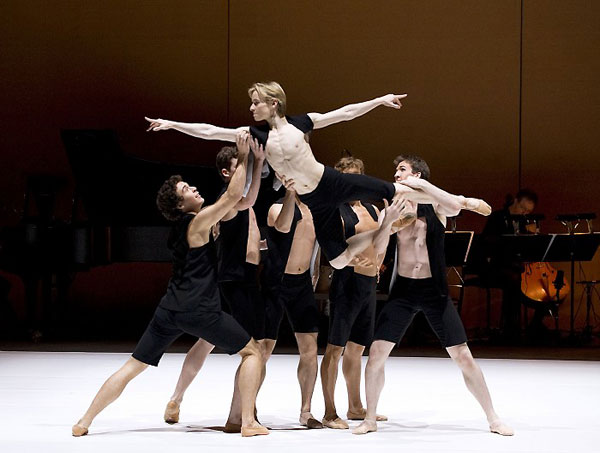 Daniil Simkin and ensemble in Everything Doesn't Happen at Once. Photo Gene Schiavone