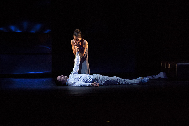 Sophie Martin as Juliet and Erik Cavallari as Romeo in Krzysztof Pastor’s Romeo & Juliet. Photo by Christina Riley
