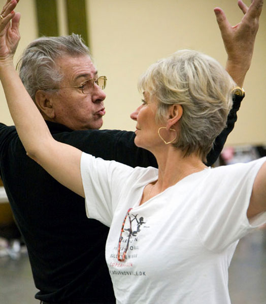 Flemming och Vivi Flindt repeterar Toreadoren i november 2008 med Ballet San Jose. Fotograf John Gerbetz 